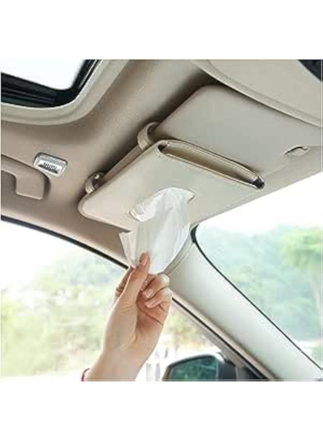 CAZADORA Premium Car Visor Tissue Holder & Hanging Paper Towel Dispenser - Ultimate Vehicle Interior Organizer and Stylish Accessory for Cars, SUVs, and Trucks - Secure Clip-On Design for Sun Visor or Seat Back - Eliminates Clutter, Ensures Safe Driving, and Keeps Tissues & Masks Within Easy Reach - Durable Plastic Construction in Elegant Beige Color - Fun and Unique Monkey Design Tissue Box Cover for a Creative Car Decoration - Essential Multi-Use Auto Accessory for Road Trips, Daily Commutes, and Family Vehicles - Quick & Effortless One-Hand Access to Napkins While Driving - Premium Quality Vehicle Interior Upgrade - A Must-Have for a Tidy, Refined, and Personalized Driving Environment - Say Goodbye to Loose Tissue Boxes and Hello to CAZADORA's Functional & Decorative Solution – The Perfect Gift for Any Saudi Driver. - Image 1