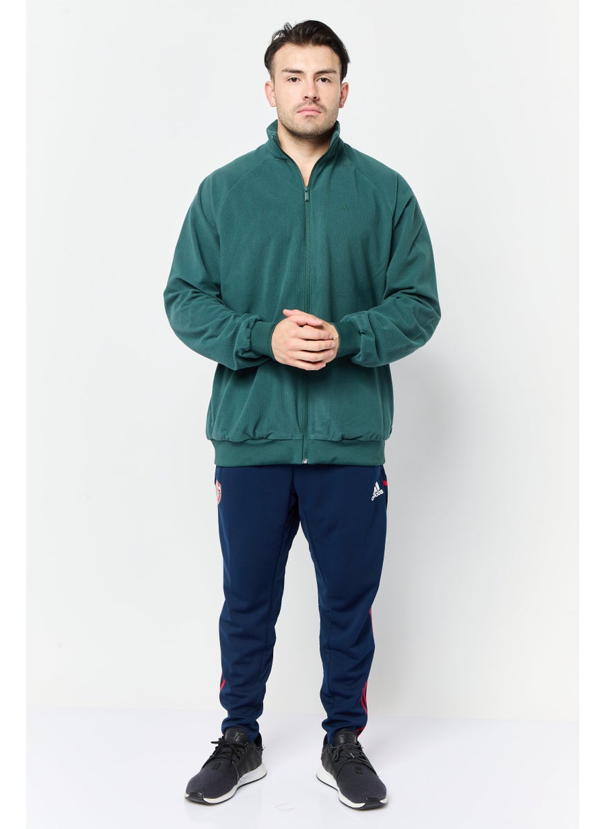 Adidas Men Sportswear Fit Long Sleeves Training Jacket, Green  - Image 4