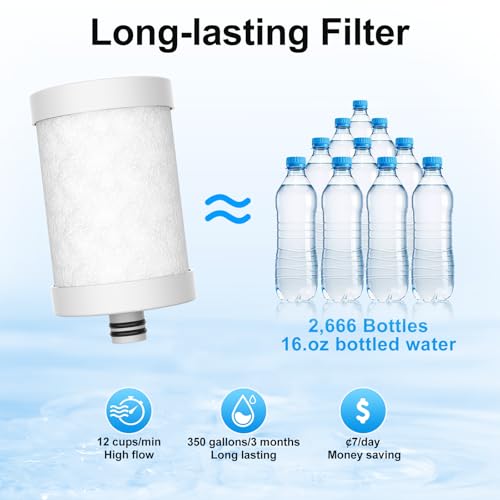 WINGSOL WINGSOL Stainless Steel Water Filter for Sink Faucet, NSF/ANSI 42 & 53, 360° Rotating Tap Purifier Reduces PFAS, Lead, Chlorine & Microplastics, 350 Gallons Long-Lasting for Kitchen & Bathroom - Image 5