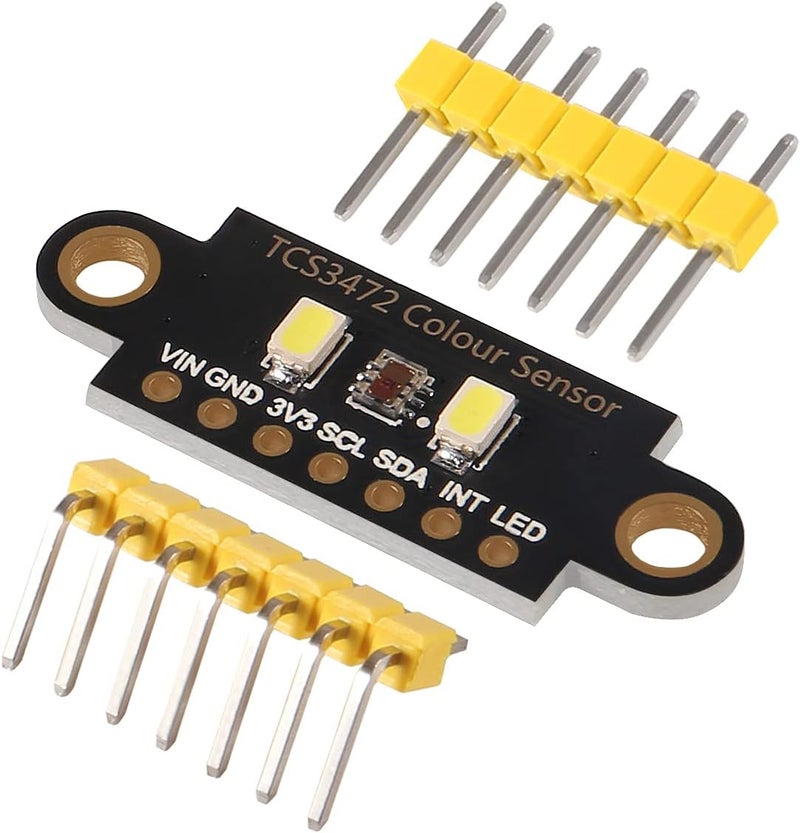 UMLIFE 3PCS RGB Color Sensor Module with IR Filter and White LED TCS34725 Color Recognition Sensor IIC RGB Development Board DIY Kit Electronic PCB Board for Arduino STM32  - Image 4