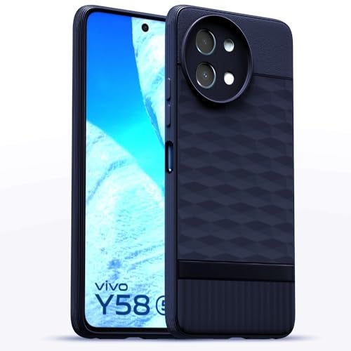 Casotec Shockproof Case for Vivo Y38 5G / Y58 5G | Full Camera Protection | TPU Flexible Back Cover for Vivo Y38 5G / Y58 5G (Steel Blue) - Image 1