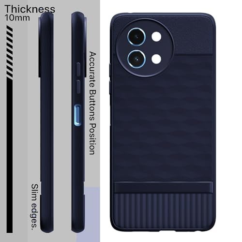Casotec Shockproof Case for Vivo Y38 5G / Y58 5G | Full Camera Protection | TPU Flexible Back Cover for Vivo Y38 5G / Y58 5G (Steel Blue) - Image 3