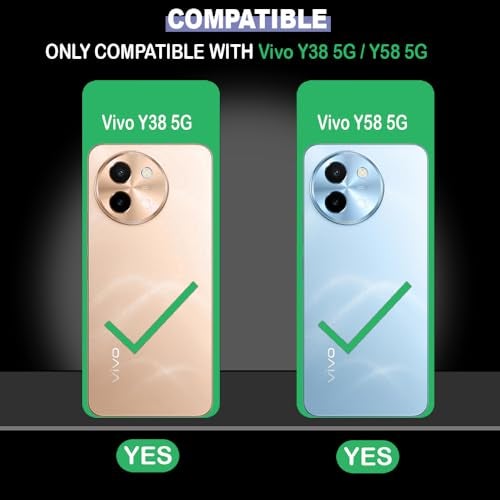 Casotec Shockproof Case for Vivo Y38 5G / Y58 5G | Full Camera Protection | TPU Flexible Back Cover for Vivo Y38 5G / Y58 5G (Steel Blue) - Image 2