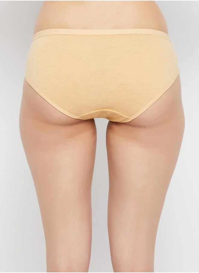 Clovia Clovia Pack of 3 - Melange Low Rise Cotton Bikini Briefs