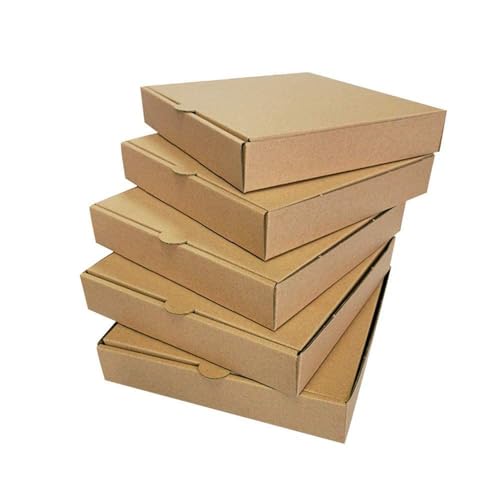 MALANI STORES Pack 25| 9X9X1.5 inch 3ply brown pizza box - corrugated Bulk Takeaway Packaging Boxes, Keeps Pizza Cake Cookies Fresh - Image 5