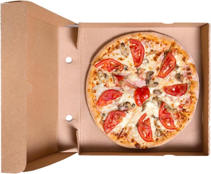 MALANI STORES Pack 25| 9X9X1.5 inch 3ply brown pizza box - corrugated Bulk Takeaway Packaging Boxes, Keeps Pizza Cake Cookies Fresh - Image 2