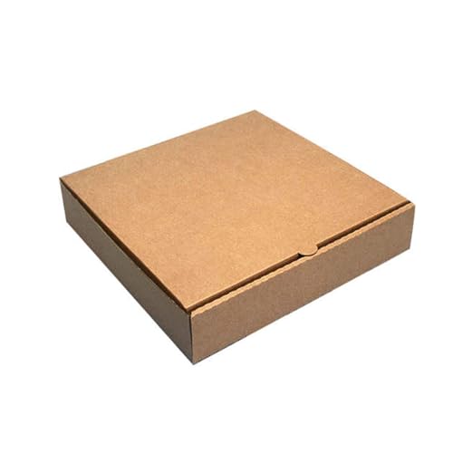MALANI STORES Pack 25| 9X9X1.5 inch 3ply brown pizza box - corrugated Bulk Takeaway Packaging Boxes, Keeps Pizza Cake Cookies Fresh - Image 1