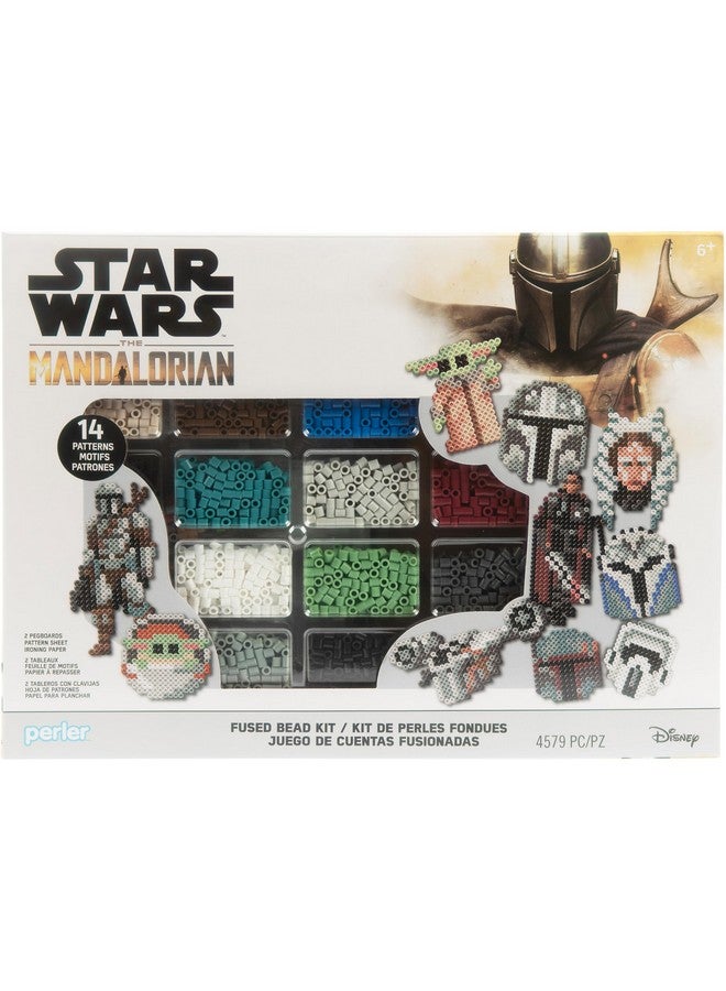 Perler 80-57020 Star Wars' The Mandalorian Fused Bead Kit with 14 Unique Patterns, Multicolor, 4579 Pieces - Image 1