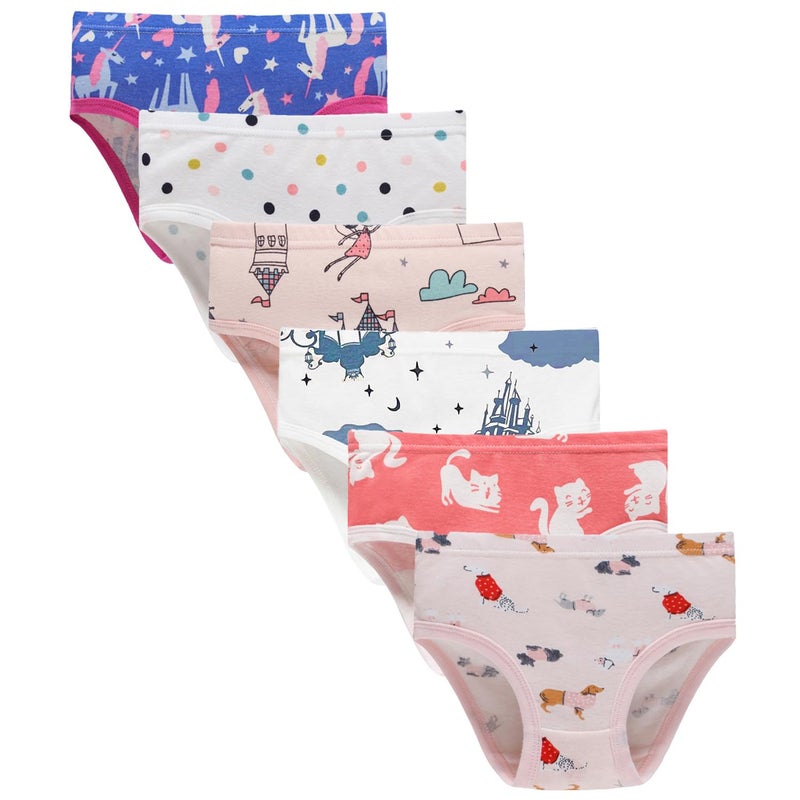 Boboking Baby Soft Cotton Underwear Little Girls'Briefs Toddler Training Undershirts 2t Mixed Colour A-pink/1  - Image 1