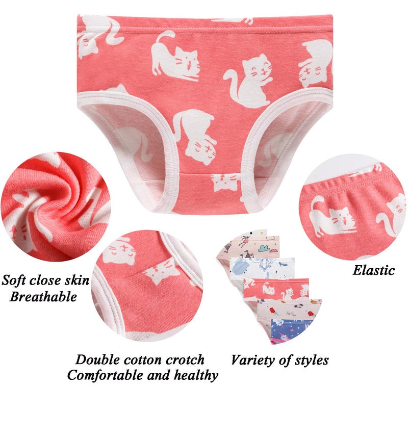 Boboking Baby Soft Cotton Underwear Little Girls'Briefs Toddler Training Undershirts 2t Mixed Colour A-pink/1  - Image 2