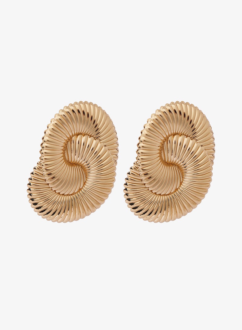 ELLA Gold Bold Statement Earrings - Image 1
