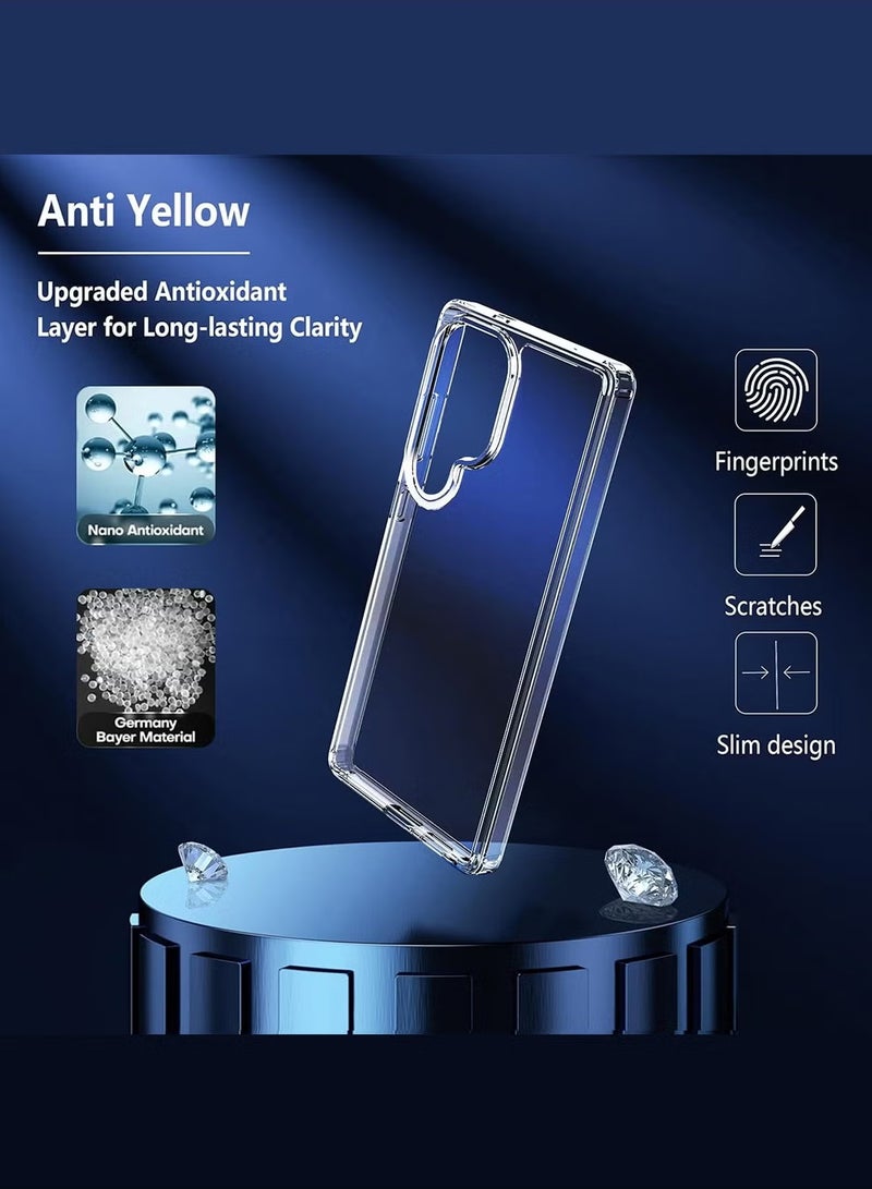 TIGER 3-Pack Clear Magnetic Ring Case for Samsung Galaxy S25 Ultra – Ultra Slim & Protective, Includes Two Shock-Proof 3D Screen Protectors for Ultimate Protection - Image 2