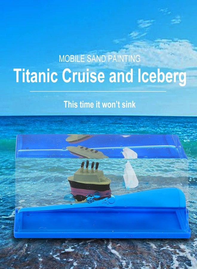 Hemzex Unsinkable Titanic Simulator Toy Wavey Boat in a Box Liquid Wave Cruise Fluid Ship Decoration Ornament for Car Decoration Paperweight Desk Toy GiftsCruise Ship Fluid Drift Bottle - Image 3