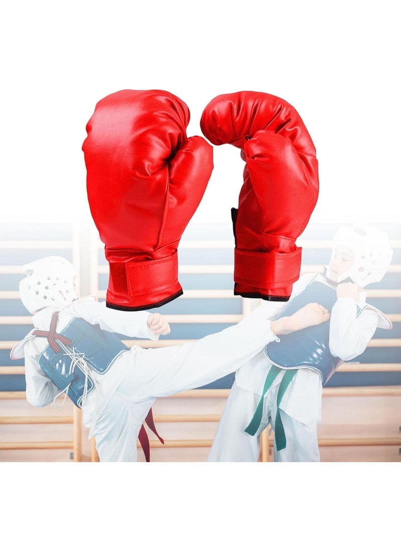 SRLIWHITE Boxing Gloves, Punching Bag Mitts, PU Leather Training Gloves for Adults and Kids, Heavy Bag, Sparring, MMA Fitness Mittens  - Image 3