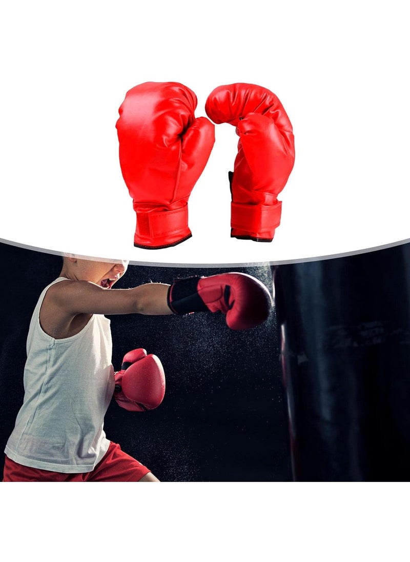 SRLIWHITE Boxing Gloves, Punching Bag Mitts, PU Leather Training Gloves for Adults and Kids, Heavy Bag, Sparring, MMA Fitness Mittens  - Image 4