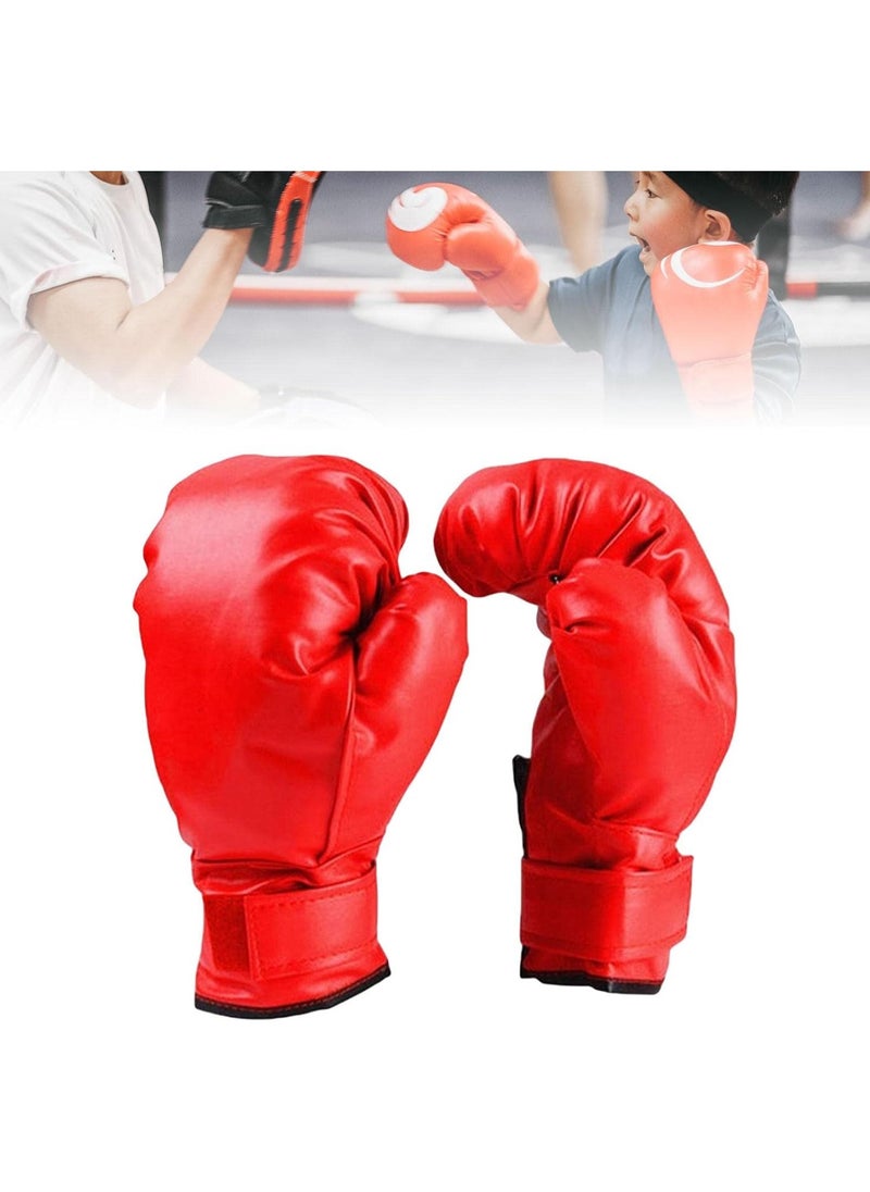 SRLIWHITE Boxing Gloves, Punching Bag Mitts, PU Leather Training Gloves for Adults and Kids, Heavy Bag, Sparring, MMA Fitness Mittens  - Image 5