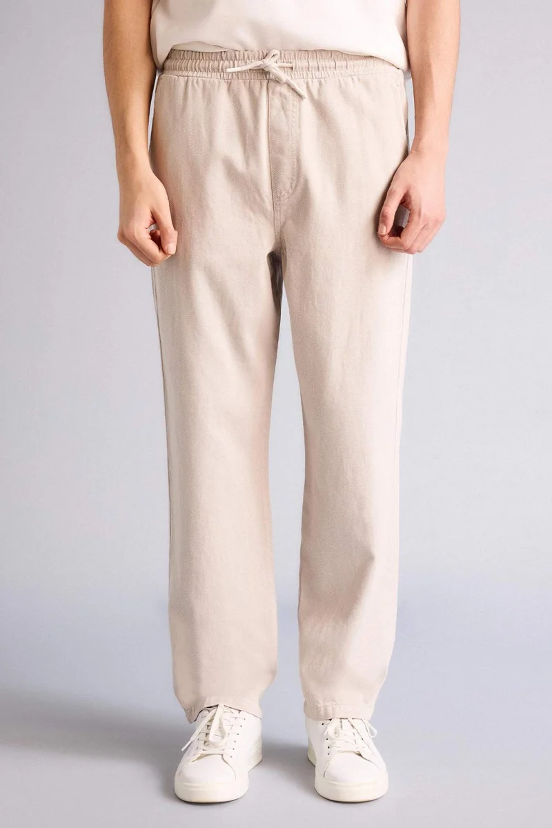 Defacto  100% Cotton Baggy Fit Trousers for Men | Best Price UAE