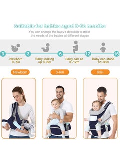 6 in 1 Baby Carrier,  Adjustable Baby Wraps Carrier with Hip Seat, Ergonomic Design, Fits for Newborn, Infant & Toddler - pzsku/Z4EBBE4C34709F151689FZ/45/_/1731983259/29dfc603-693a-47d5-a340-cc69f0bdbfa1