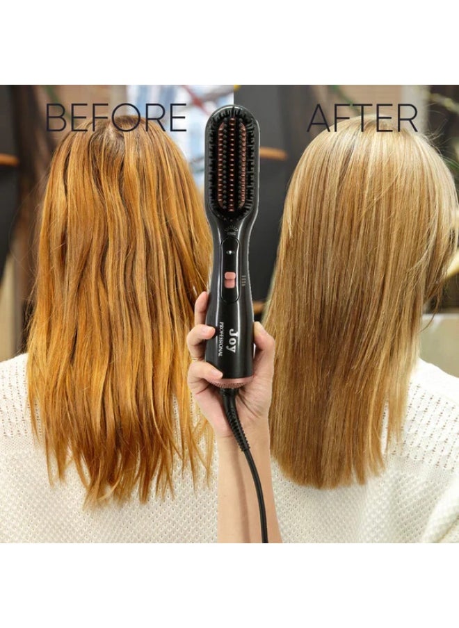 2-in-1 Hair Styling & Dryer Brush – Straighten, Smooth, Volumize with Ionic Technology