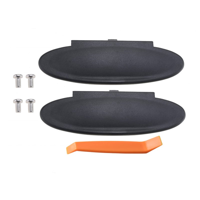 AMSPRAC Replacement Sun Visor Vanity Mirror Covers Driver or Passenger Side Visor Mirror Lid for Porsche 996997911 986987 for Boxster for Cayman 19962010 2Pcs Black