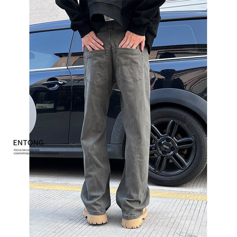 Unisex Classic Denim Jeans Loose Fit Daily Outdoor Wear - Image 4