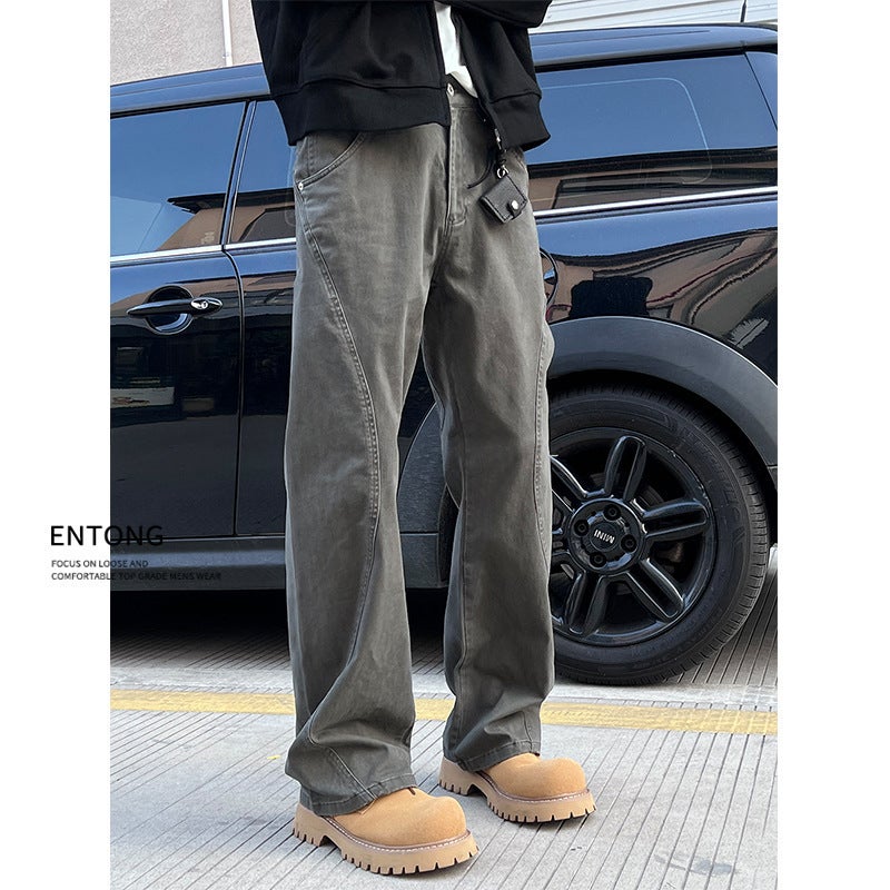 Unisex Classic Denim Jeans Loose Fit Daily Outdoor Wear - Image 5
