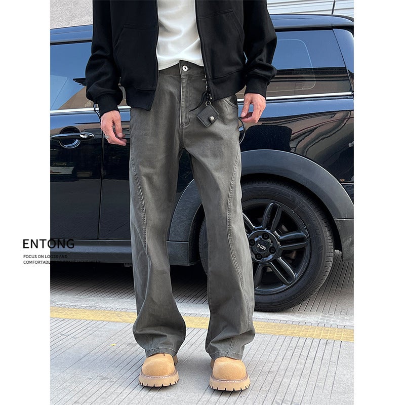 Unisex Classic Denim Jeans Loose Fit Daily Outdoor Wear - Image 2