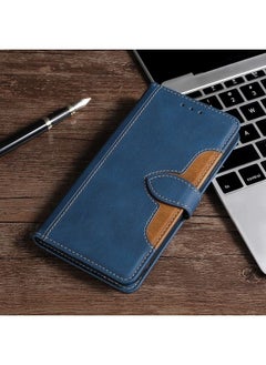 Case Cover For Samsung Galaxy A41 EU Version Stitching Skin Feel Magnetic Buckle Horizontal Flip PU Leather Case with Holder & Card Slots & Wallet Blue