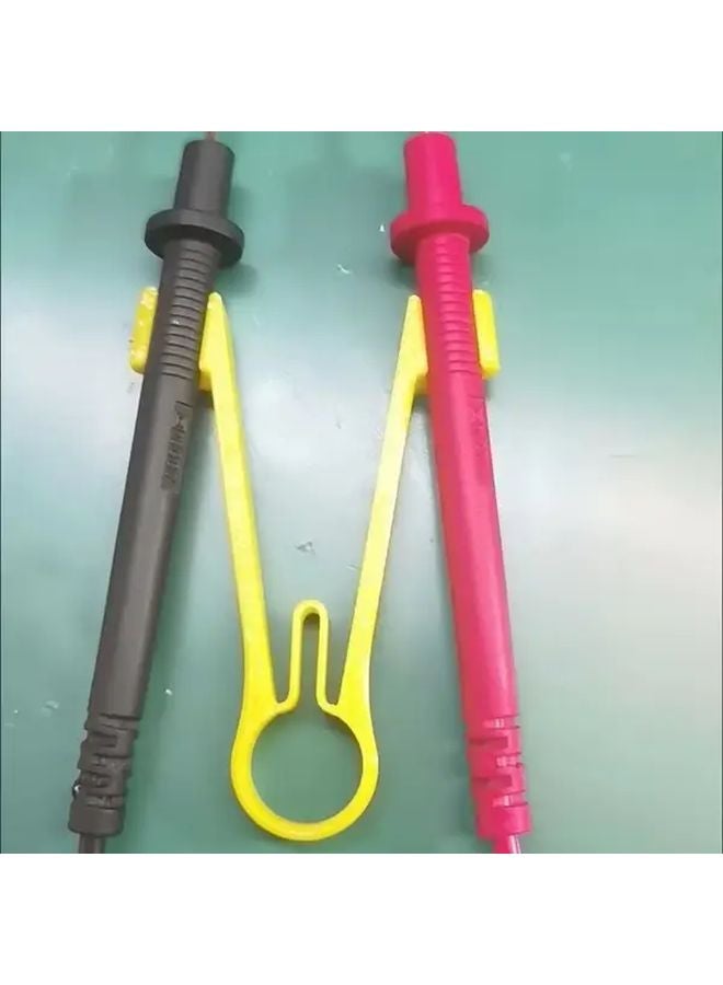 Yellow Universal Multimeter Probe Holder For Single Hand Operation And Data Recording - Image 1