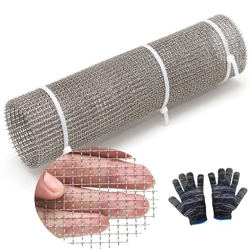 AWIORETON Wire Mesh 5 Mesh, 304 Stainless Steel Woven Wire Mesh Screen, Sturdy Metal Mesh Sheets to Prevent Mice, Rodents, Spiders, Squirrels (Silver-2pcs, 12x24 Inch) - Image 1