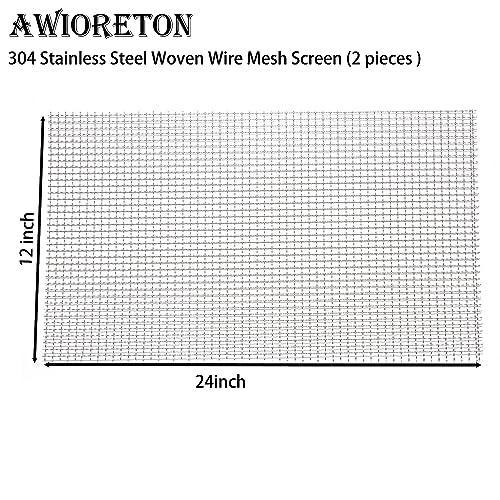 AWIORETON Wire Mesh 5 Mesh, 304 Stainless Steel Woven Wire Mesh Screen, Sturdy Metal Mesh Sheets to Prevent Mice, Rodents, Spiders, Squirrels (Silver-2pcs, 12x24 Inch) - Image 3