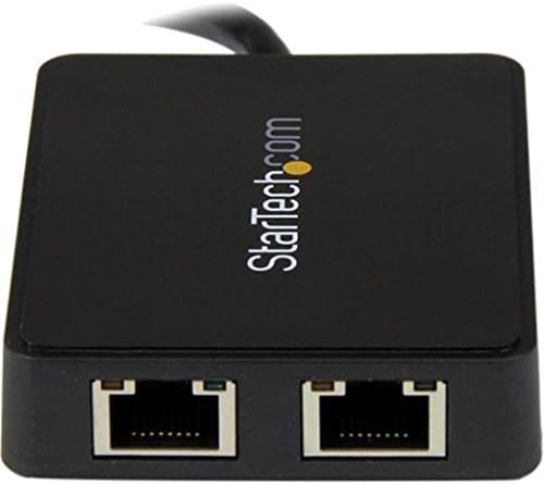 StarTechcom USB 30 to Dual Port Gigabit Ethernet Adapter wUSB Port  10100100  USB Gigabit LAN Network NIC Adapter USB32000SPT - Image 2