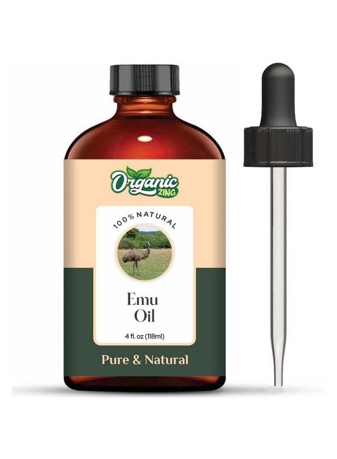 ORGANIC ZING زيت الإيمو العضوي (Dromaius Novaehollandiae) | زيت ناقل نقي وطبيعي للعناية بالبشرة، والعناية بالشعر، والتدليك - 118 مل/3.99 أونصة سائلة - Image 1