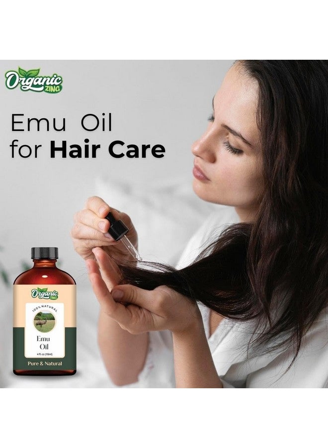 ORGANIC ZING زيت الإيمو العضوي (Dromaius Novaehollandiae) | زيت ناقل نقي وطبيعي للعناية بالبشرة، والعناية بالشعر، والتدليك - 118 مل/3.99 أونصة سائلة - Image 5