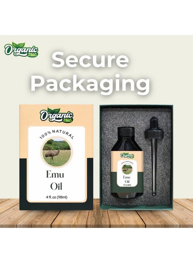 ORGANIC ZING زيت الإيمو العضوي (Dromaius Novaehollandiae) | زيت ناقل نقي وطبيعي للعناية بالبشرة، والعناية بالشعر، والتدليك - 118 مل/3.99 أونصة سائلة - Image 4