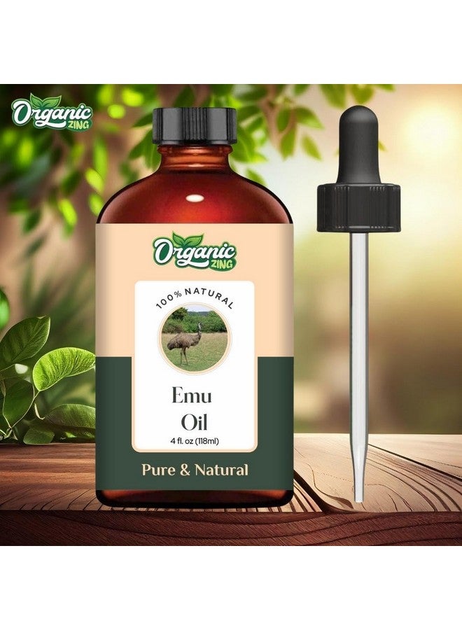 ORGANIC ZING زيت الإيمو العضوي (Dromaius Novaehollandiae) | زيت ناقل نقي وطبيعي للعناية بالبشرة، والعناية بالشعر، والتدليك - 118 مل/3.99 أونصة سائلة - Image 3