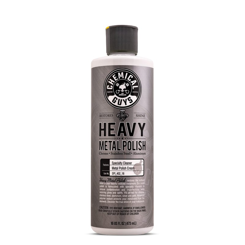 Chemical Guys SPI_402_16 Heavy Metal Polish Restorer and Protectant Safe for Cars Trucks SUVs RVs Motorcycles and More 16 fl oz