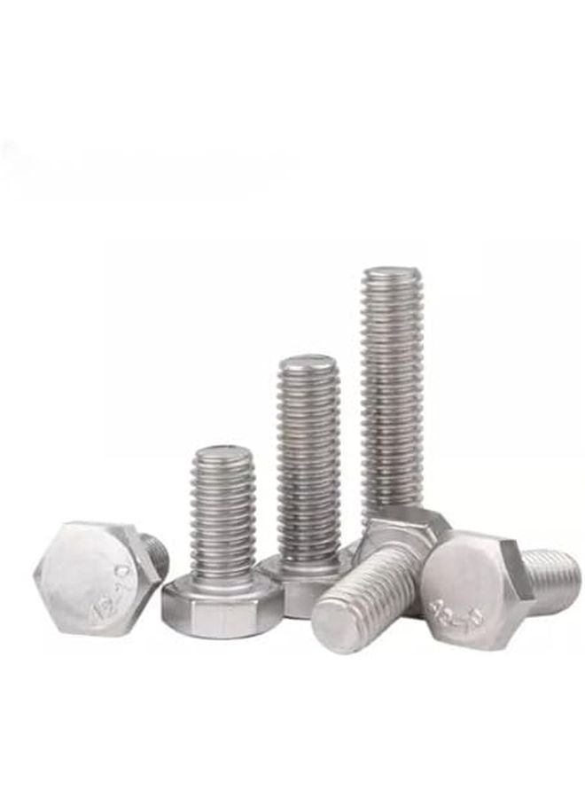 M5 10pcs 304 Stainless Steel Hexagon Head Bolt Full Thread External Hex Screws 12mm - Image 4