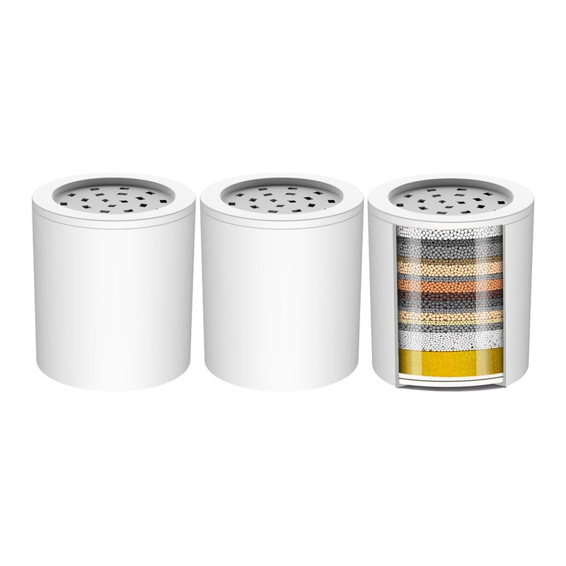 Cobbe 20 Stage Shower Filter Cartridge for Hard Water Showerhead Filters - 3 Pack Replaceable Cartridges - High Output Shower Water Filter for Chlorine and Harmful Substances Removal - Image 1