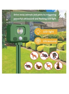 Excefore Ultrasonic Animal Repellent, Waterproof Outdoor Animal Repeller Motion Sensor, Cat Repellant Garden, Ultrasonic Dog Repellent, with Solar Battery, for Squirrels Cats Dogs Rats  - Image 3