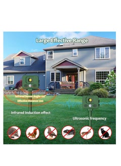 Excefore Ultrasonic Animal Repellent, Waterproof Outdoor Animal Repeller Motion Sensor, Cat Repellant Garden, Ultrasonic Dog Repellent, with Solar Battery, for Squirrels Cats Dogs Rats  - Image 5