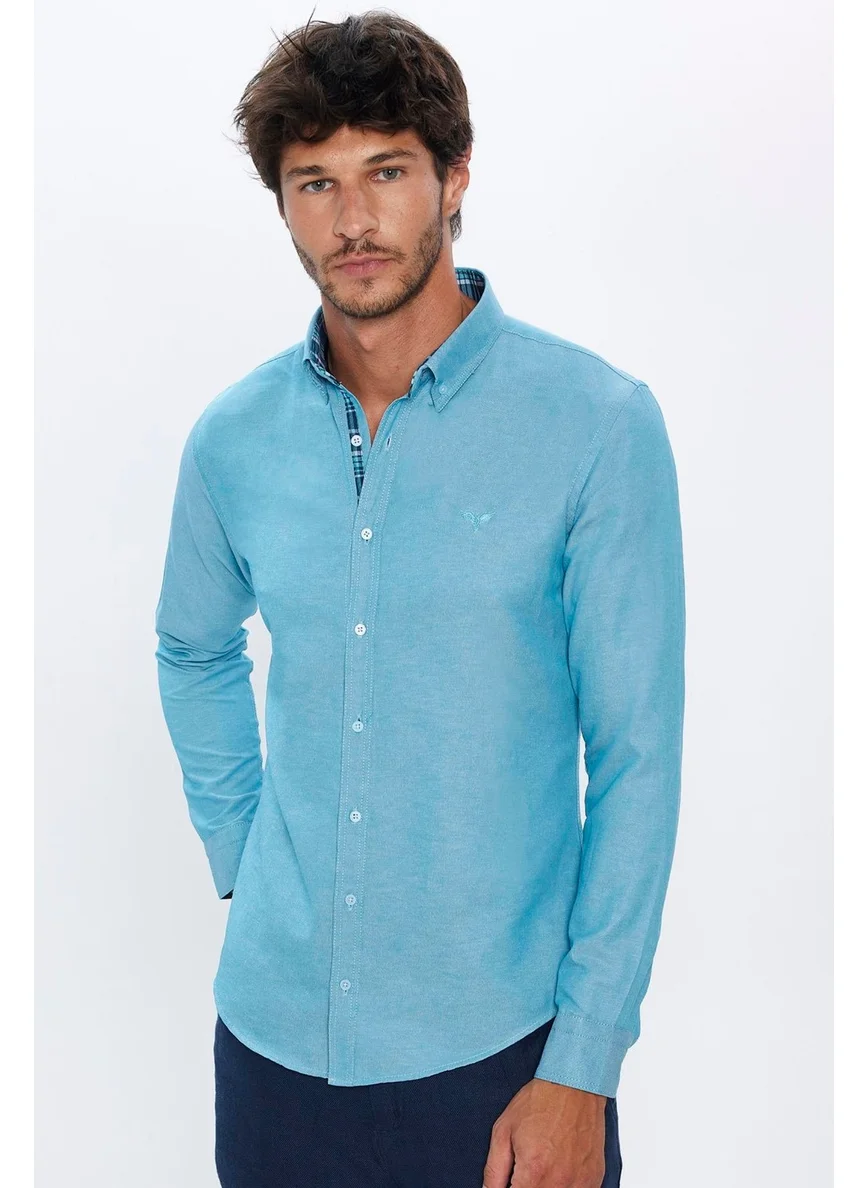 تودورس Slim Fit Slim Fit Long Sleeve Poplin Oxford