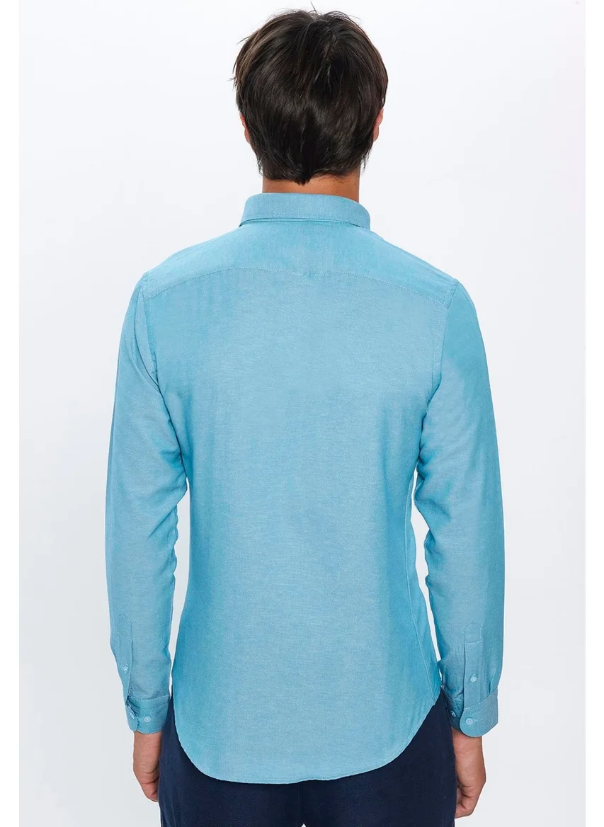 تودورس Slim Fit Slim Fit Long Sleeve Poplin Oxford