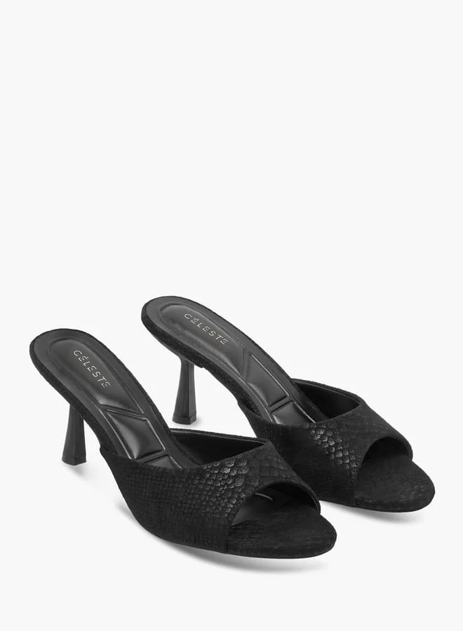 سيليست صنادل نسائية سهلة الارتداء بكعب ستيليتو