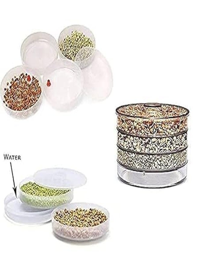 MASHUR FAB Sprouts Maker Box Stackable 4-Tier Sprouting Set for Organic Home Making Fresh Sprouts Beans for Living Healthy Life Sprout Maker - Image 3
