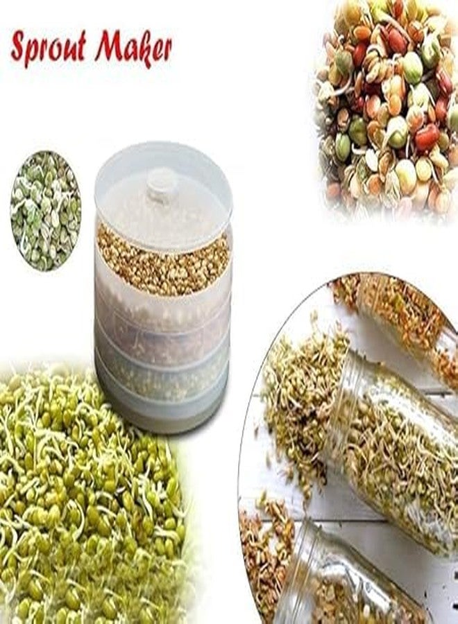 MASHUR FAB Sprouts Maker Box Stackable 4-Tier Sprouting Set for Organic Home Making Fresh Sprouts Beans for Living Healthy Life Sprout Maker - Image 4
