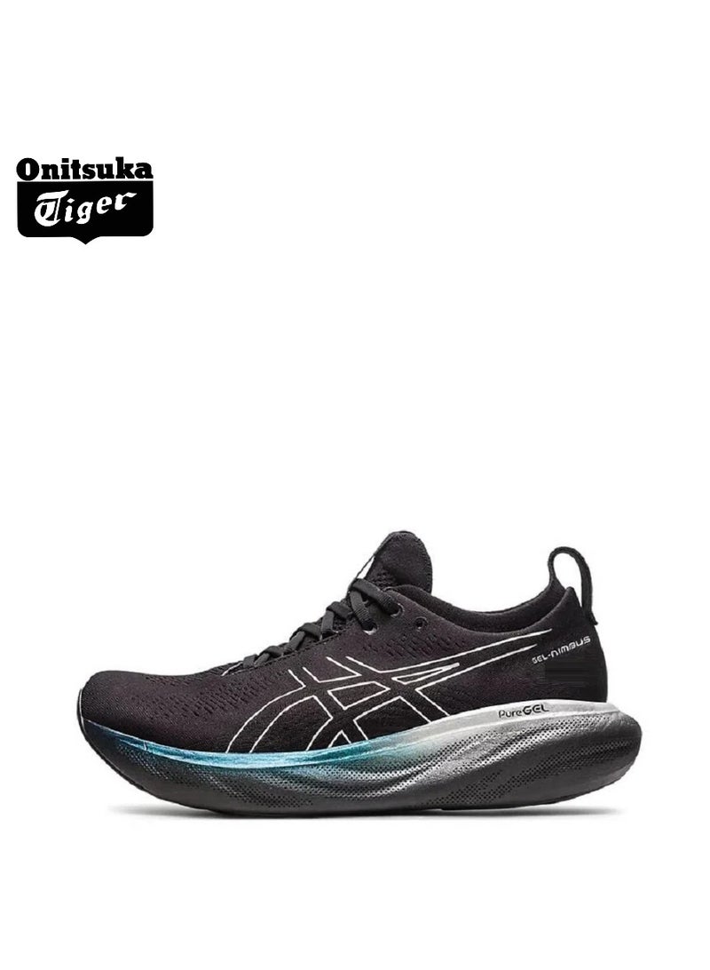 Onitsuka Tiger Men and Women Outdoor Running Sneakers Black/Blue - Image 1
