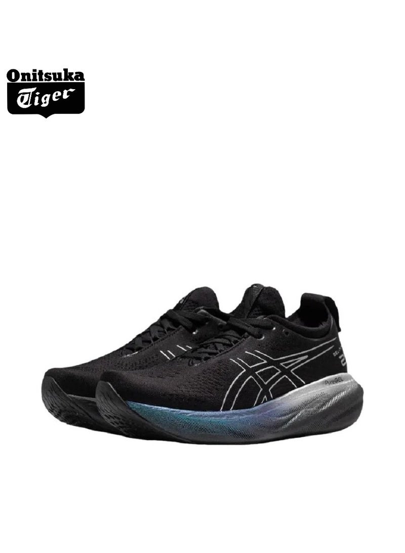 Onitsuka Tiger Men and Women Outdoor Running Sneakers Black/Blue - Image 2