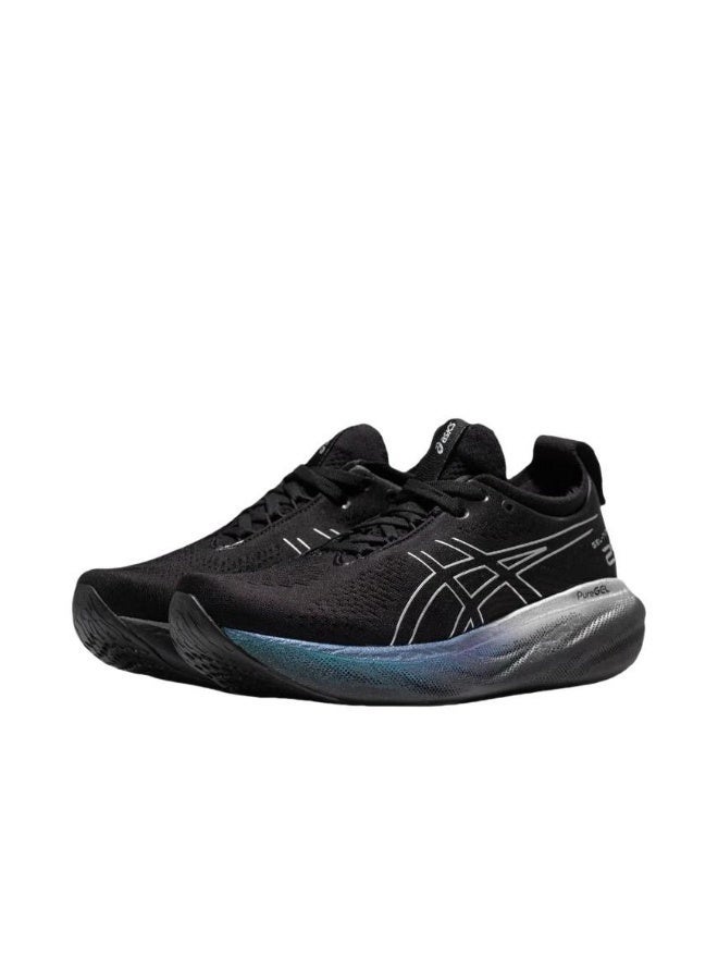 Onitsuka Tiger Men and Women Gel-Nimbus 25 Outdoor Sneakers Black/Blue - Image 2