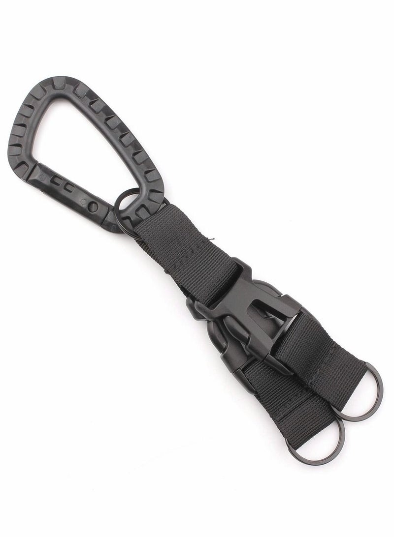 Excefore Multifunction Nylon Military Hanging Buckle Tactical Key Hook Webbing Belt Carabiner Clip Handing Belt Clip Backpack Buckle Waist Bag Holder Accessories 4PCS  - Image 4